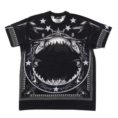givenchy shark mouth and mermaid t shirt